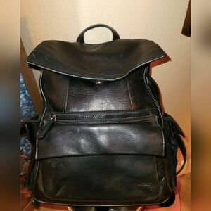 TIGNANELLO GENUINE LEATHER BACKPACK, BLACK,
